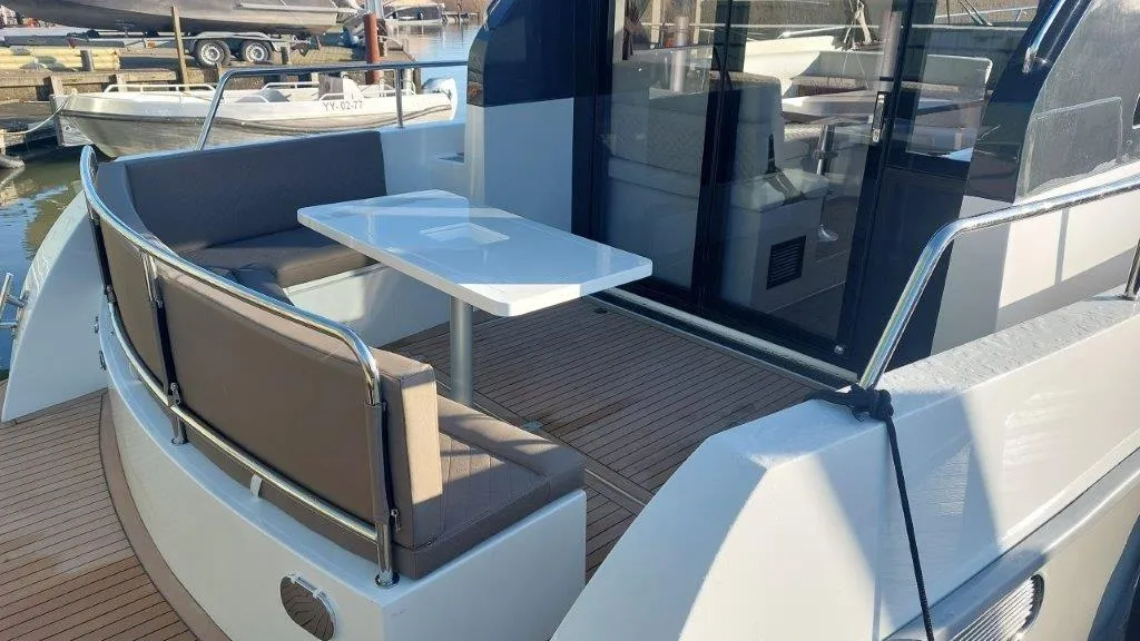 Deck of Hvar, a Maxima 37 motor yacht at Seget Donji, Croatia