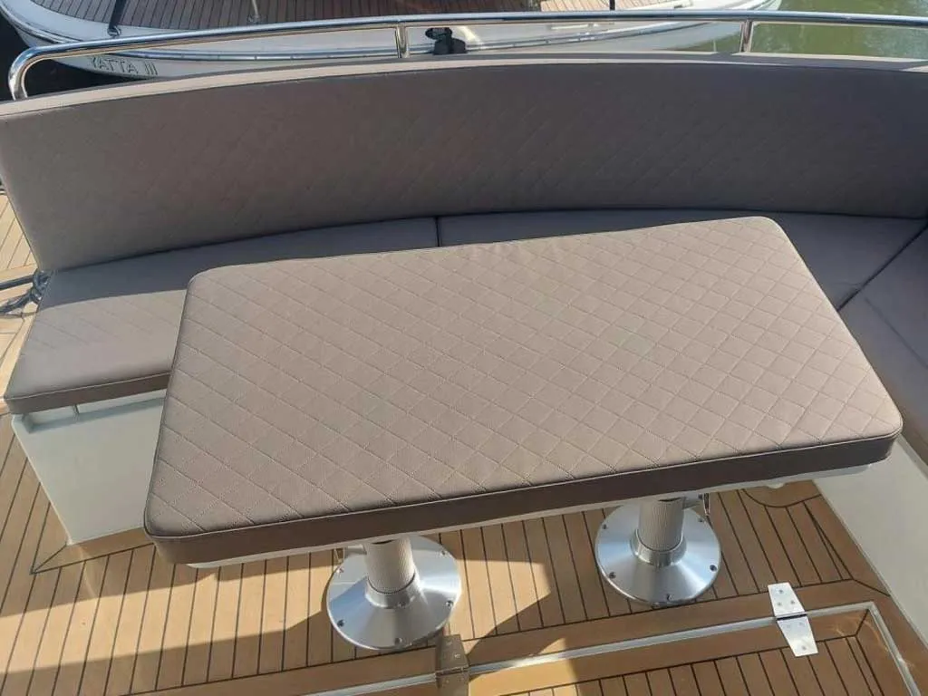 Deck of Hvar, a Maxima 37 motor yacht at Seget Donji, Croatia