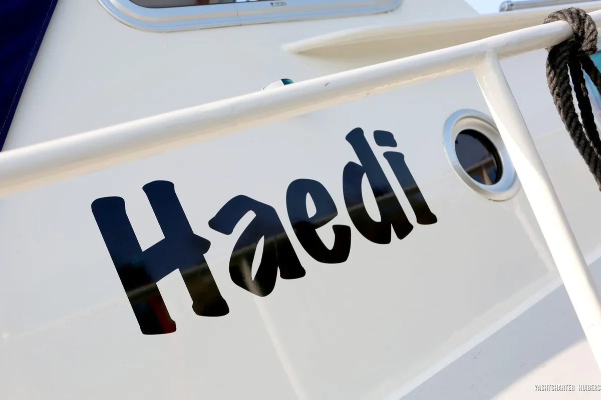 Haedi, a Courtevenne 830 motorboat at Heukelum, Netherlands