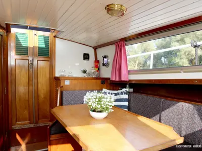 Salon of Haedi, a Courtevenne 830 motorboat at Heukelum, Netherlands