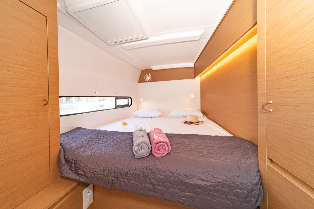 Cabin on Phos, a Excess 11 catamaran at Municipal Unit of Lefkada, Greece