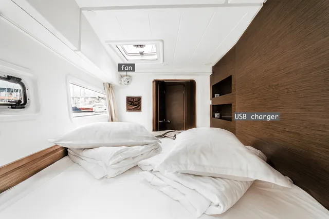 Cabin on ARTEMIS, a Lagoon 42 catamaran at Grad Šibenik, Croatia
