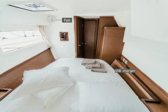 Cabin on ARTEMIS, a Lagoon 42 catamaran at Grad Šibenik, Croatia