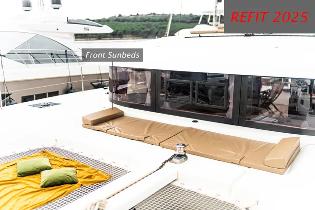 Deck of ARTEMIS, a Lagoon 42 catamaran at Grad Šibenik, Croatia