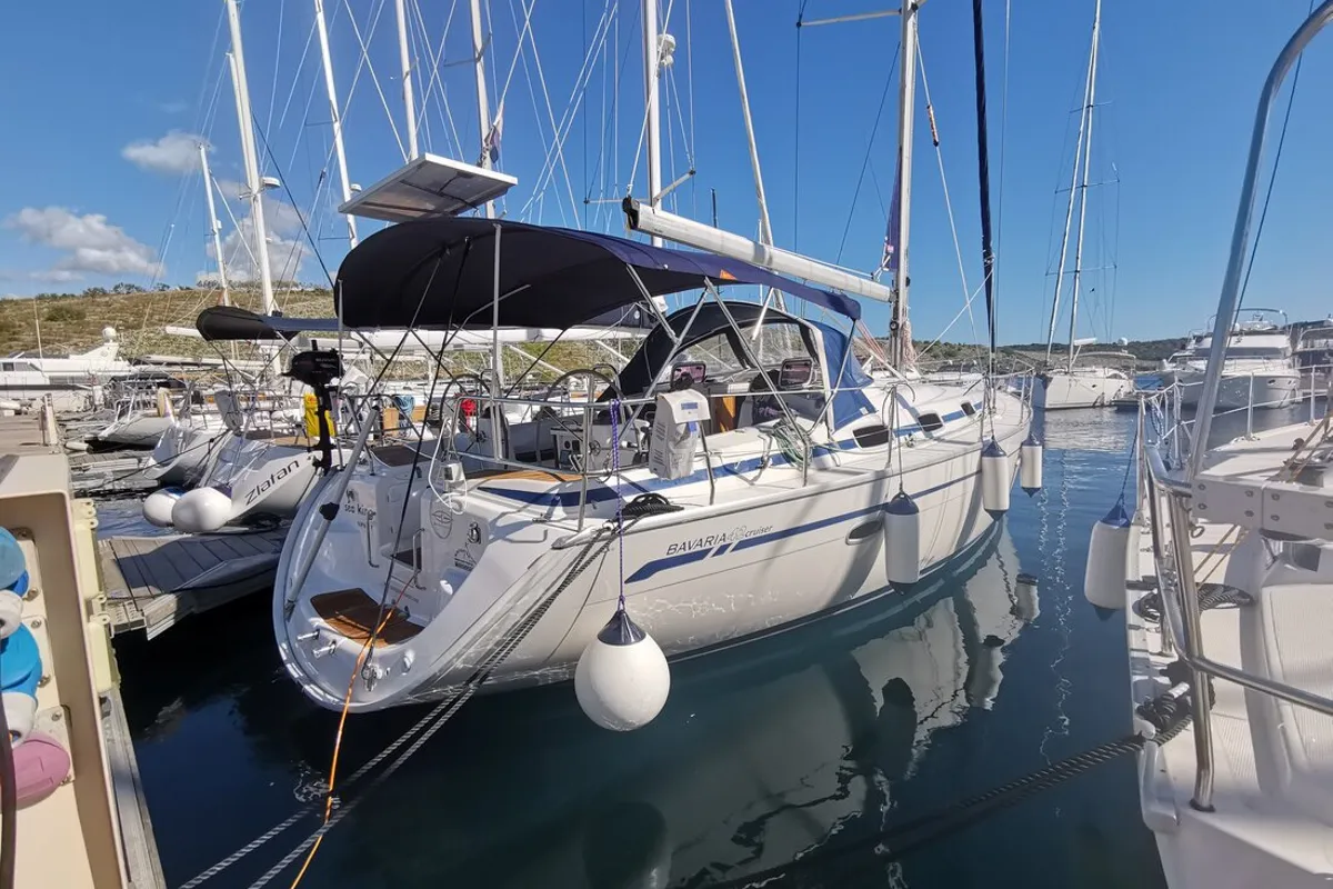 Exterior view of Sea King, a Bavaria 42 Cruiser sailboat at Primošten, Croatia