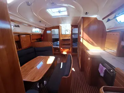 Salon of Sea King, a Bavaria 42 Cruiser sailboat at Primošten, Croatia