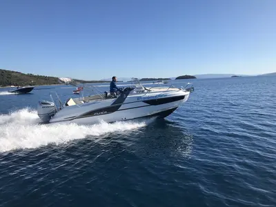 Exterior view of Beneteau Flyer 7.7 Sun Deck, a Beneteau Flyer 7.7 Sun Deck motorboat at Grad Trogir, Croatia