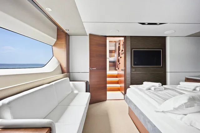 Cabin on MIRNO MORE, a Princess S65 motor yacht at Grad Kaštela, Croatia
