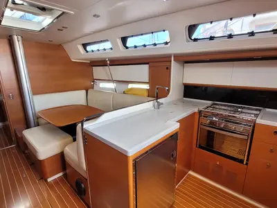 Galley of Papillon, a Italia Yachts 13.98 sailboat at Rosignano Solvay, Italy