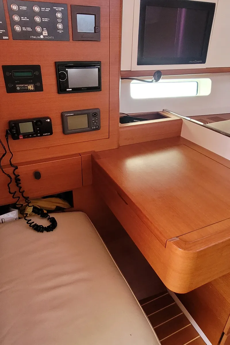 Salon of Papillon, a Italia Yachts 13.98 sailboat at Rosignano Solvay, Italy