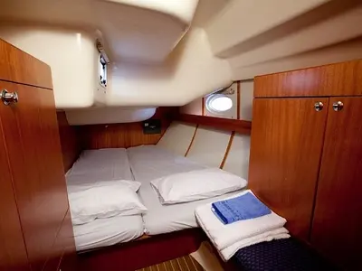 Cabin on Kallisti, a Elan 434 Impression sailboat at Municipal Unit of Lefkada, Greece