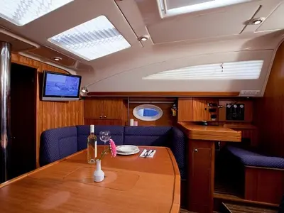 Salon of Kallisti, a Elan 434 Impression sailboat at Municipal Unit of Lefkada, Greece