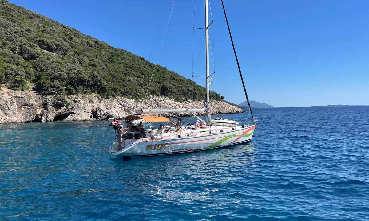 Exterior view of Kigo 2, a Bavaria 44 sailboat at Grad Rijeka, Croatia