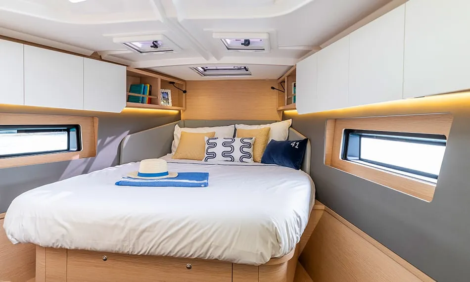 Cabin on KAROS , a Dufour 41 sailboat at Road Town, British Virgin Islands