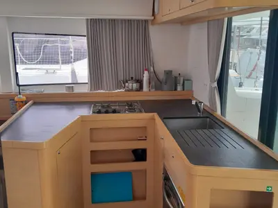 Galley of Speranza B&B, a Lagoon 42 catamaran at Hyères, France