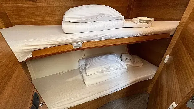 Cabin on Miss Esme, a Elan Impression 50.1 sailboat at Seget Donji, Croatia