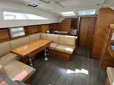 Salon of Miss Esme, a Elan Impression 50.1 sailboat at Seget Donji, Croatia