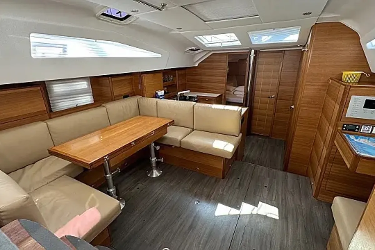 Salon of Miss Esme, a Elan Impression 50.1 sailboat at Seget Donji, Croatia