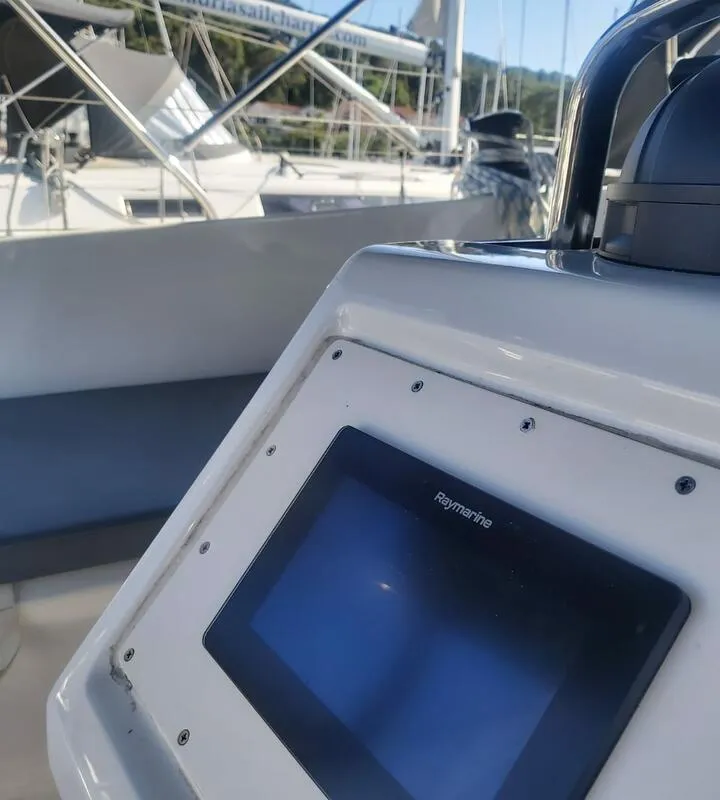 Cockpit of Livka IV, a Bavaria Cruiser 41 sailboat at Split, Croatia
