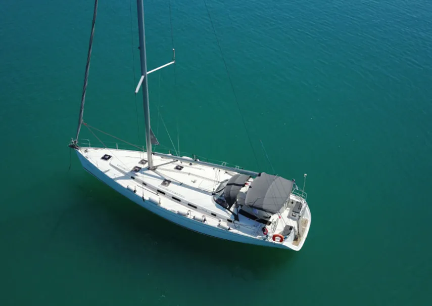 Exterior view of Maria, a Beneteau Cyclades 50.4 sailboat at Athens, Greece