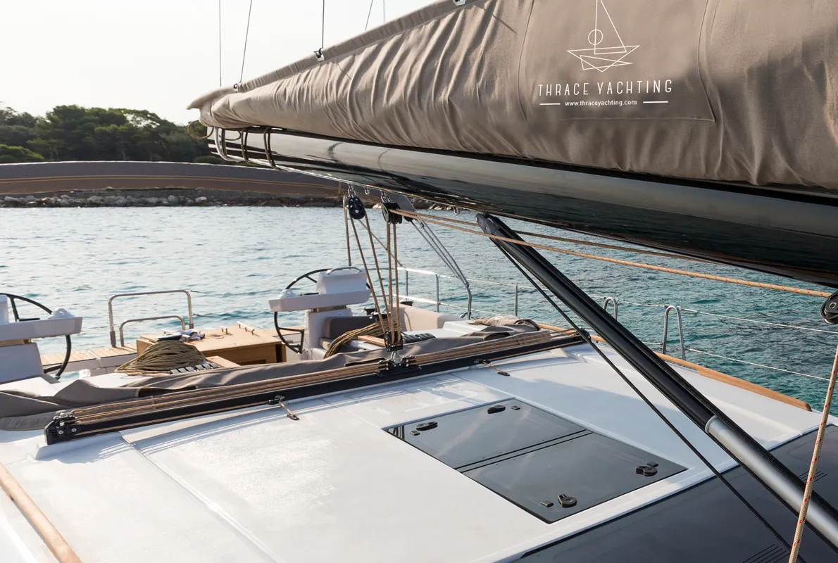 Exterior view of Margarita , a Dufour 520 Grand Large sailboat at Athens, Greece