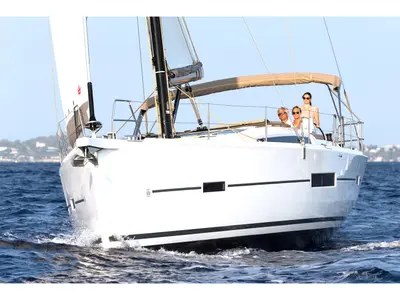 Galley of Margarita , a Dufour 520 Grand Large sailboat at Athens, Greece