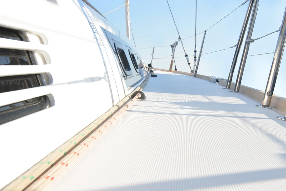 Head on Margarita , a Dufour 520 Grand Large sailboat at Athens, Greece