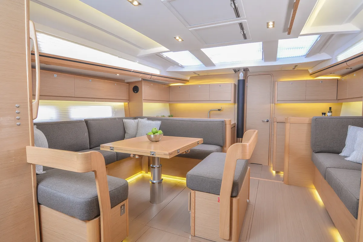 Cabin on Margarita , a Dufour 520 Grand Large sailboat at Athens, Greece