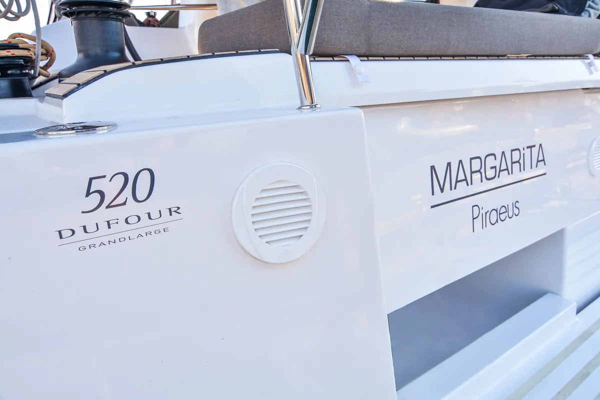 Margarita , a Dufour 520 Grand Large sailboat at Athens, Greece