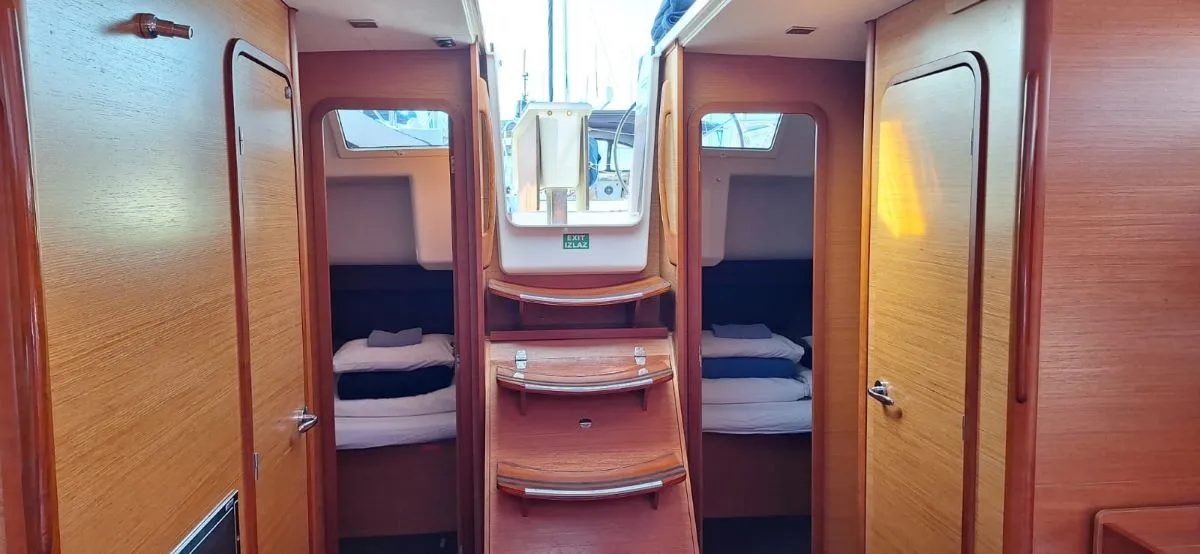 Cabin on Ibis, a Dufour 460 GL sailboat at Grad Šibenik, Croatia