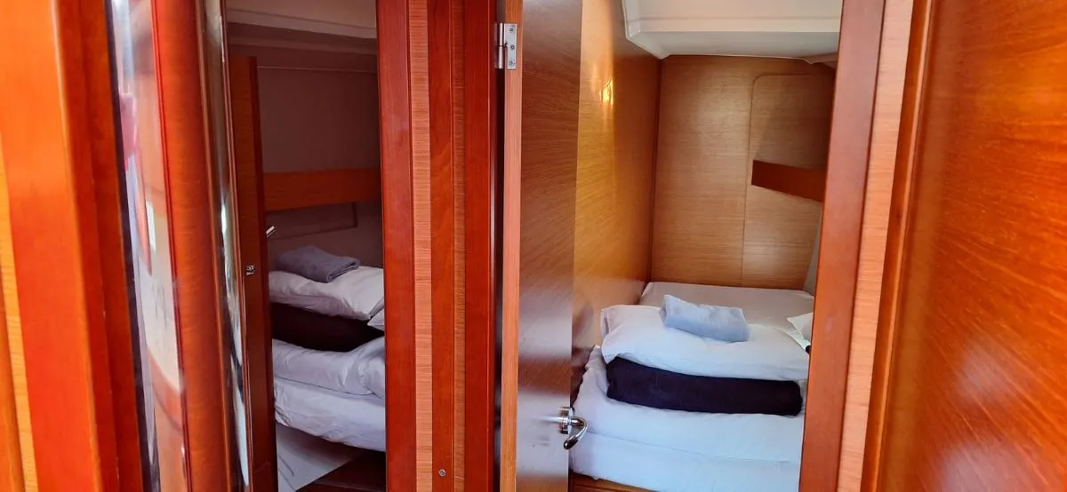 Cabin on Ibis, a Dufour 460 GL sailboat at Grad Šibenik, Croatia