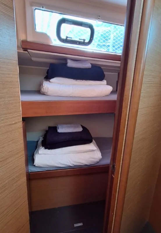Cabin on Ibis, a Dufour 460 GL sailboat at Grad Šibenik, Croatia