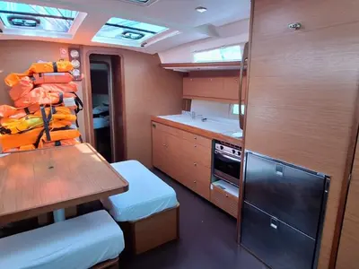 Galley of Ibis, a Dufour 460 GL sailboat at Grad Šibenik, Croatia