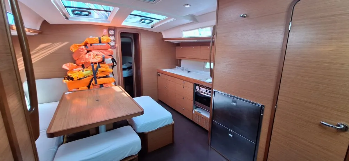 Galley of Ibis, a Dufour 460 GL sailboat at Grad Šibenik, Croatia