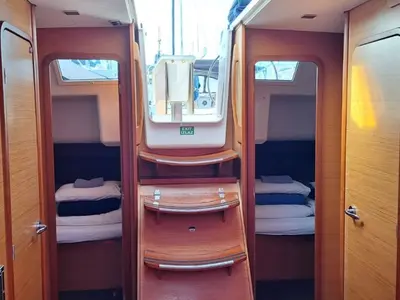 Cabin on Ibis, a Dufour 460 GL sailboat at Grad Šibenik, Croatia