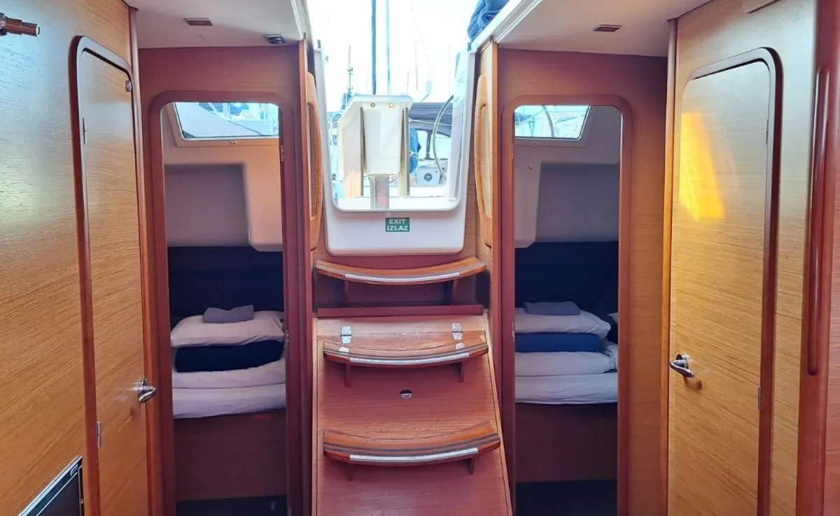 Cabin on Ibis, a Dufour 460 GL sailboat at Grad Šibenik, Croatia