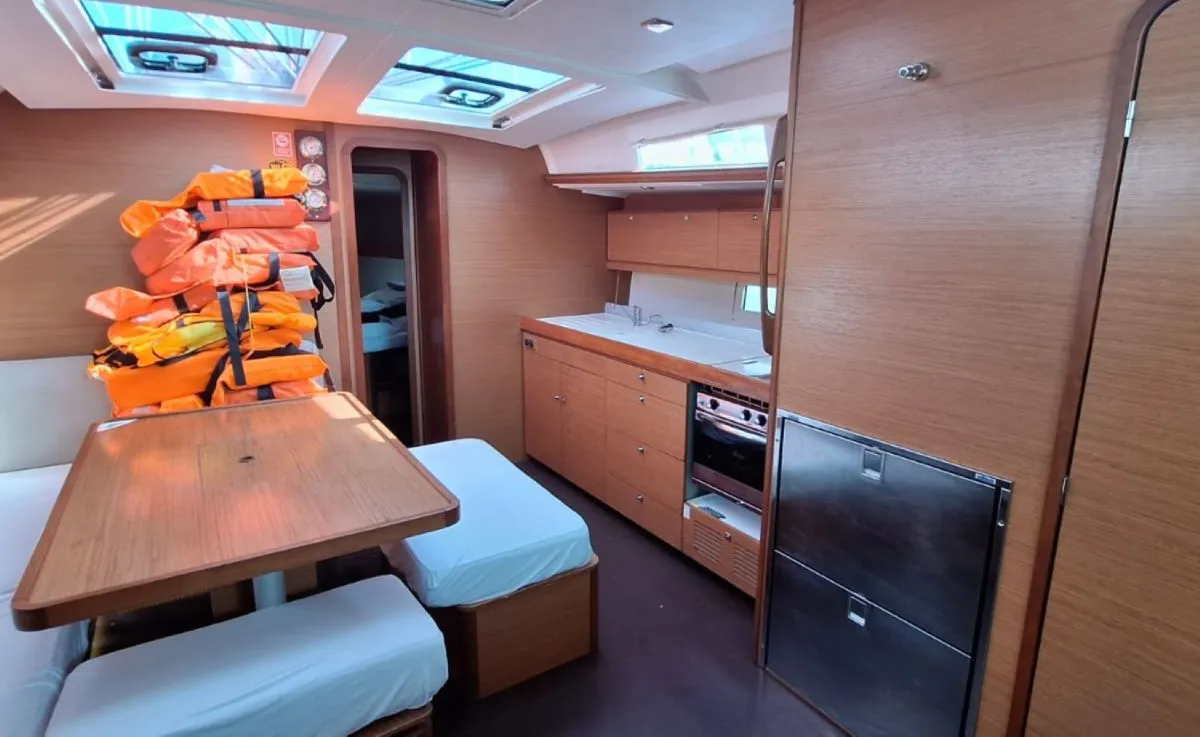 Galley of Ibis, a Dufour 460 GL sailboat at Grad Šibenik, Croatia