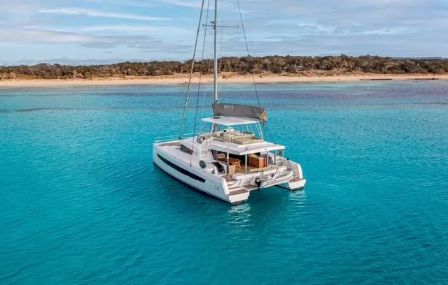 Joy, a Bali 5.4 catamaran at Bocas del Toro, Panama