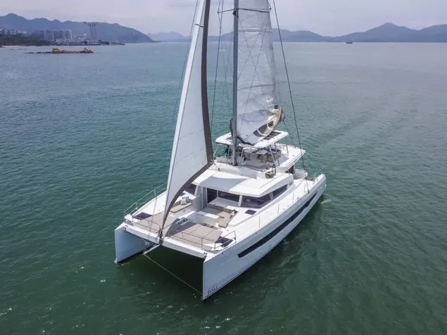Joy, a Bali 5.4 catamaran at Bocas del Toro, Panama