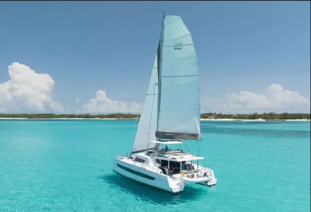 Joy, a Bali 5.4 catamaran at Bocas del Toro, Panama