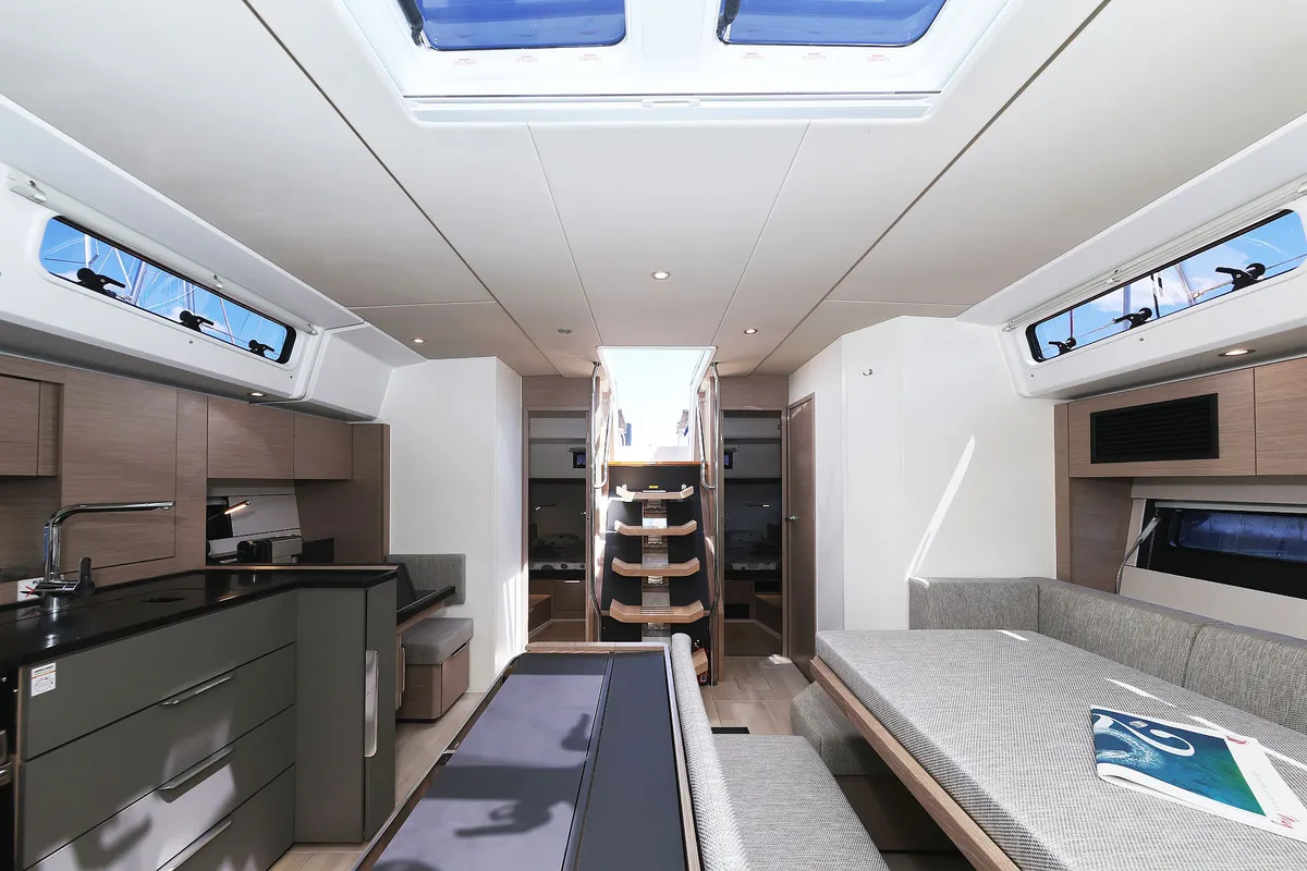 Salon of Ocean Phoenix, a Hanse 510 sailboat at Grad Šibenik, Croatia