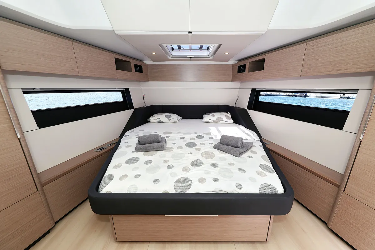 Cabin on Ocean Phoenix, a Hanse 510 sailboat at Grad Šibenik, Croatia