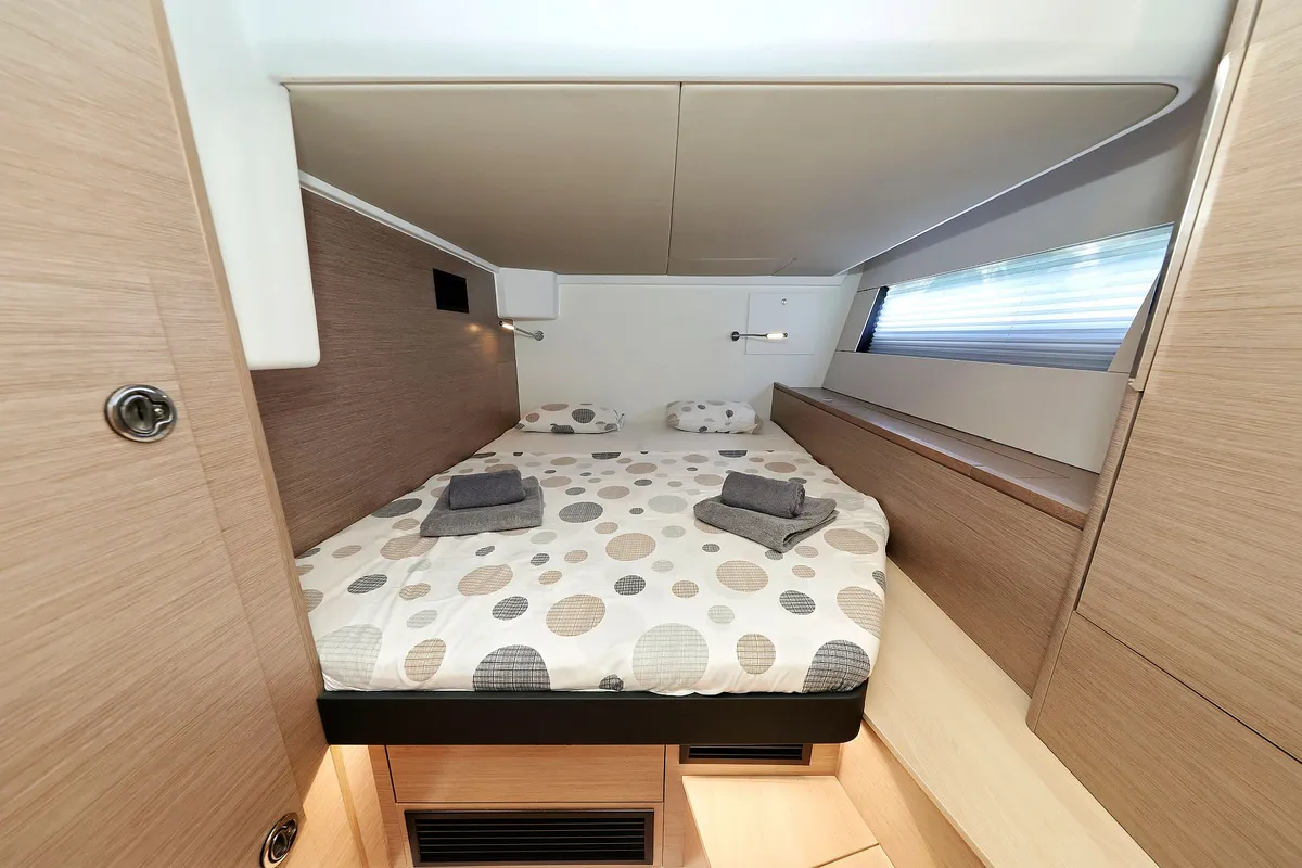 Cabin on Ocean Phoenix, a Hanse 510 sailboat at Grad Šibenik, Croatia