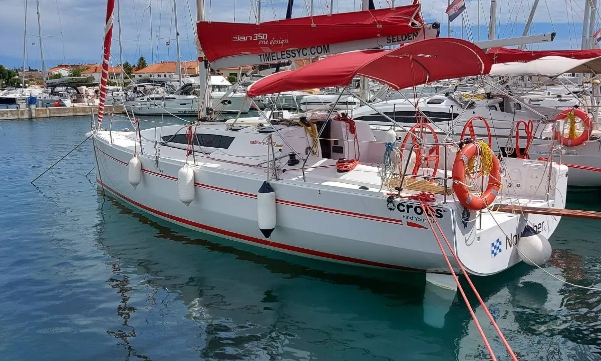 Exterior view of Tango, a Elan 350 Performance sailboat at Grad Biograd na Moru, Croatia