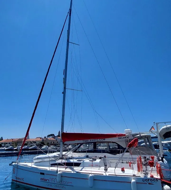 Exterior view of Tango, a Elan 350 Performance sailboat at Grad Biograd na Moru, Croatia