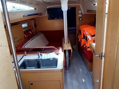 Galley of Tango, a Elan 350 Performance sailboat at Grad Biograd na Moru, Croatia