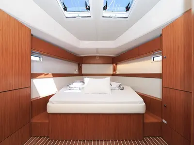 Cabin on Hana, a Bavaria Cruiser 46 Style sailboat at Biograd na Moru, Croatia