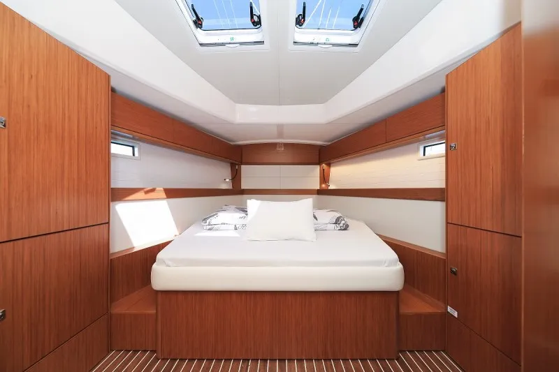 Cabin on Hana, a Bavaria Cruiser 46 Style sailboat at Biograd na Moru, Croatia