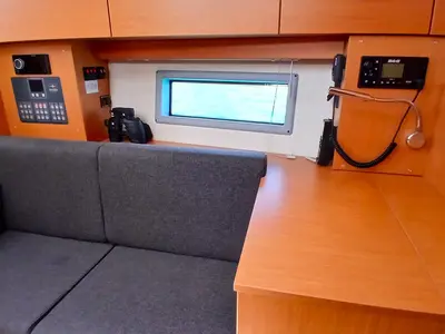Salon of Eleni, a Bavaria C38 sailboat at Municipal Unit of Lefkada, Greece