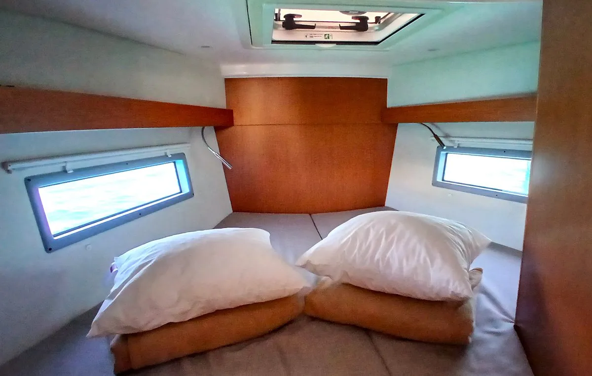 Cabin on Eleni, a Bavaria C38 sailboat at Municipal Unit of Lefkada, Greece
